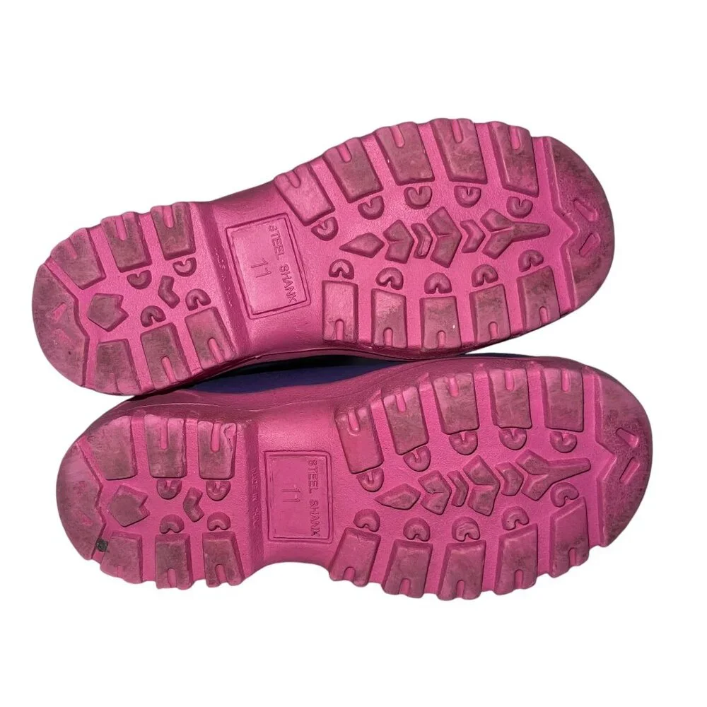 Stride Rite Pink Purple Winter Boots Toddler Girls 11M Solid Removable Inserts - Picture 9 of 10